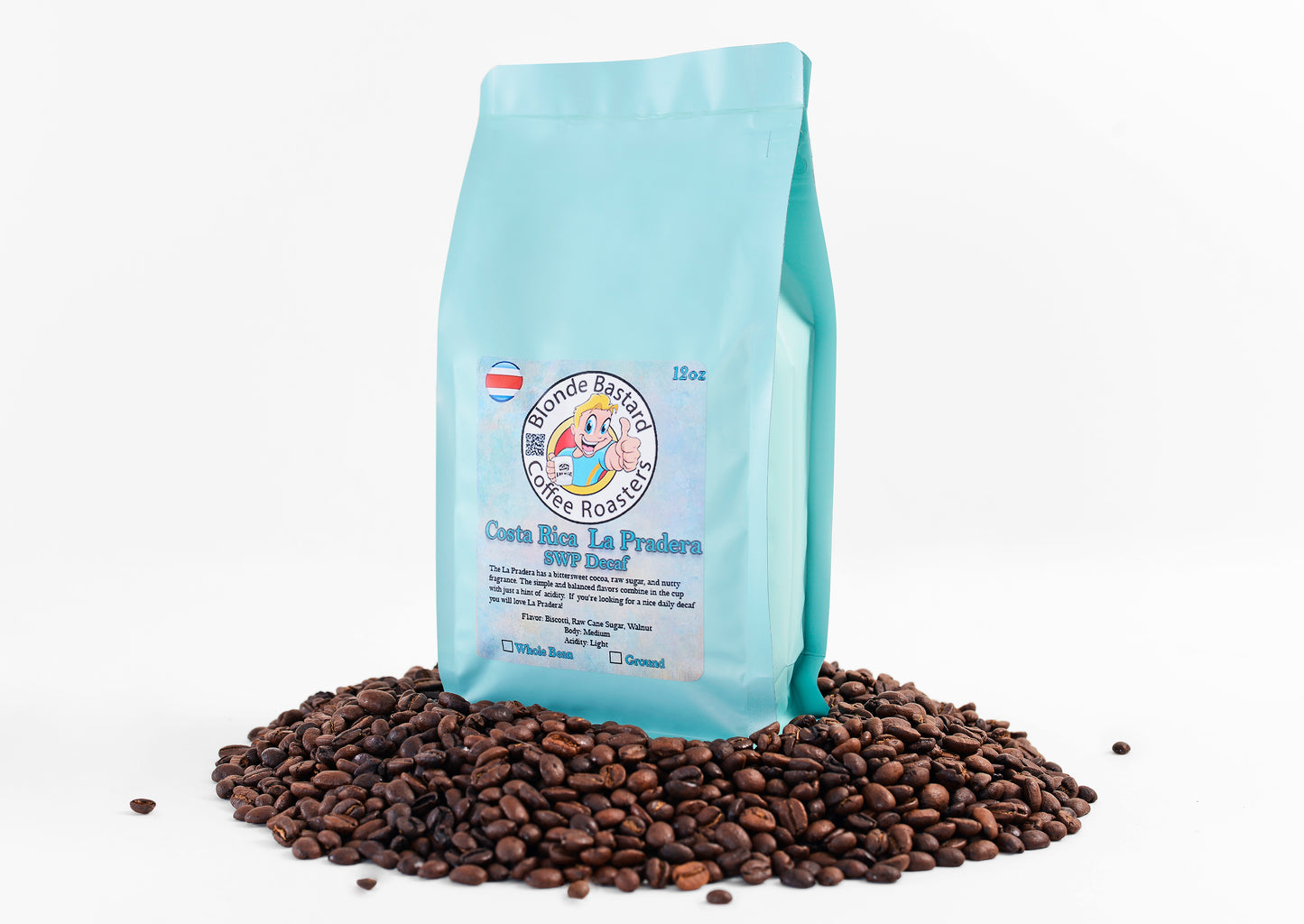 12 oz Costa Rica La Pradera SWP Decaf